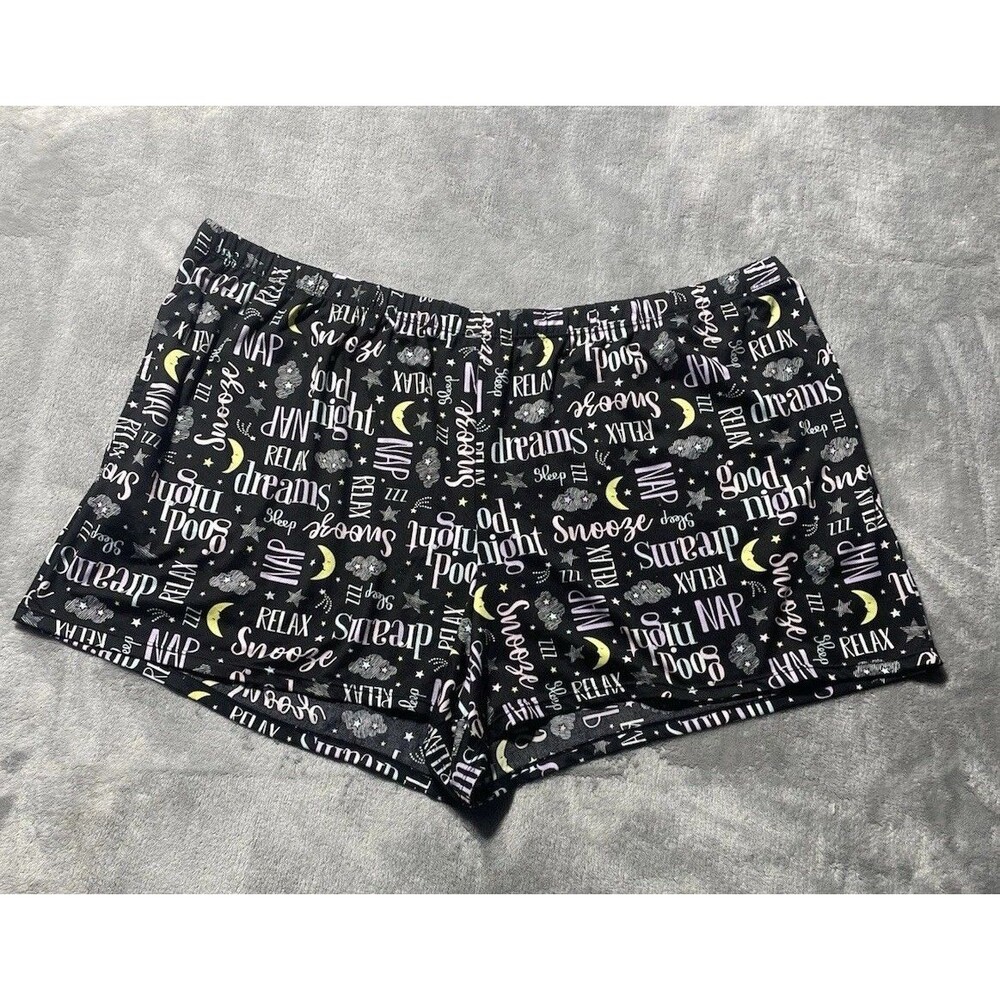 Sleepwear Elastic Waist Graphics Pajama Shorts Women’s Size 3x (22w-24w)